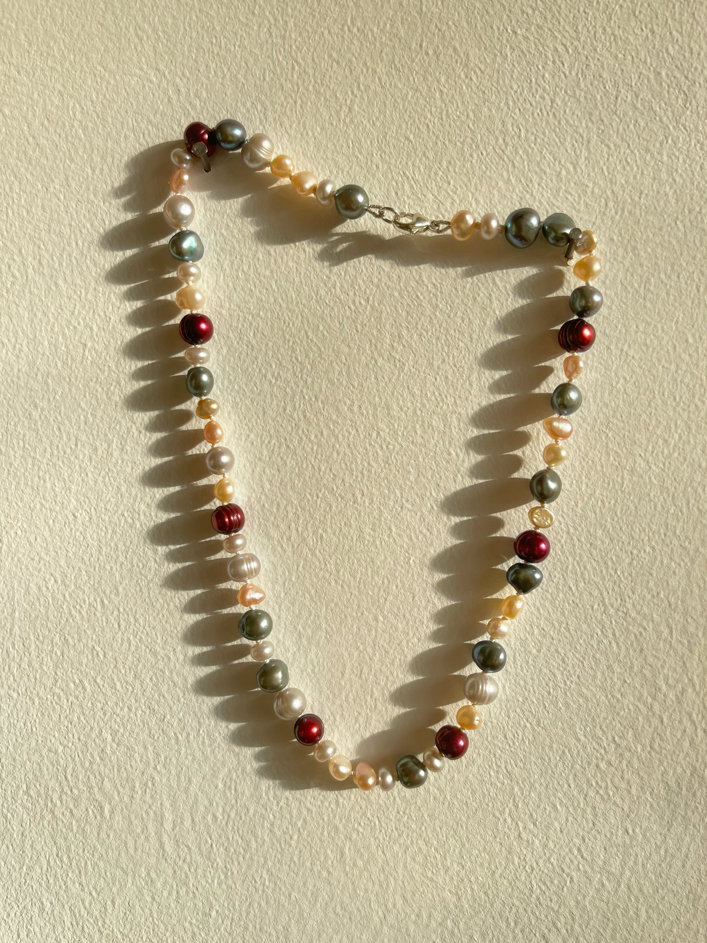 Pearl Necklace 16" - Silver Clasp