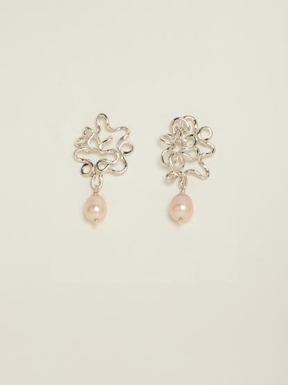 Silver Squiggle Pearls