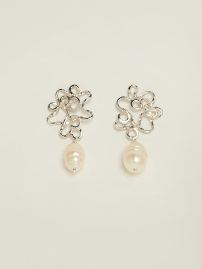 Silver Squiggle Pearls