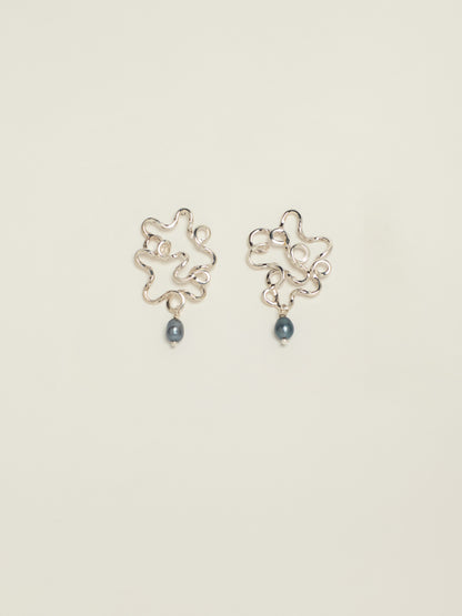 Silver Squiggle Pearls