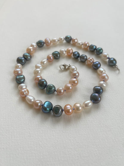 Pearl Necklace 16" - Silver Clasp