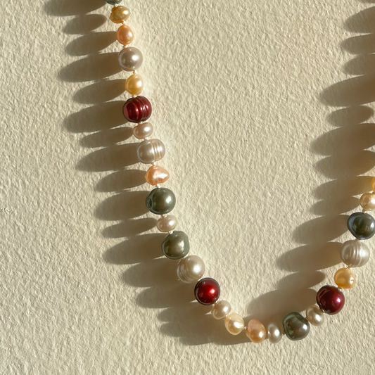 Pearl Necklace 16" - Silver Clasp