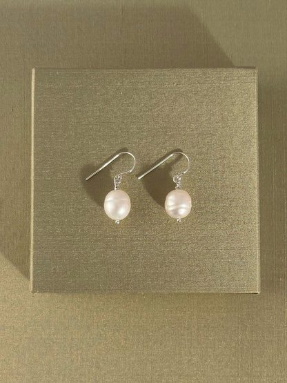 Sterling Silver Drop Pearls